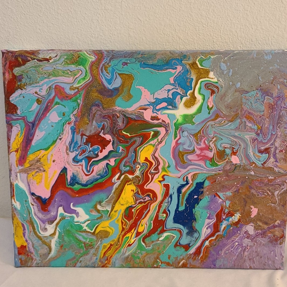 Hand painted Abstract Art Wall Decor - Picture 6 of 10
